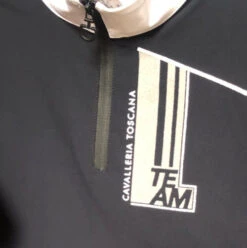 Kids Cavalleria Toscana Team Daytona Polo Short Sleeve -Equestrian Supplies Store kids team daytona polo ss navy front detail POA080 JE152 7901 cavalleria toscana 69719.1661569059