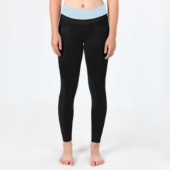 Irideon Kids Synergy Tights -Equestrian Supplies Store kids synergy tights black energy blue front 30 3281 BKEB irideon 30345.1618770184