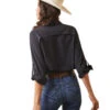Ariat VentTEK II Stretch Shirt -Equestrian Supplies Store lds venttek stretch ls black back 10043494 ariat 29744.1677534038