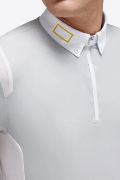 Men's RG Zip Competition Polo Short Sleeve -Equestrian Supplies Store mens competition zip polo ss lt.grey detail POM005 JS001 8100 cavalleria toscana 57668.1670292911