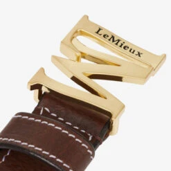 LeMieux Monogram Belt -Equestrian Supplies Store monogram belt brown detail IT03145002 lemieux 11509.1679788684