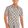 R&R Cowboy Palm Tree Short Sleeve Shirt -Equestrian Supplies Store palm tree SS shirt front B1S1141 panhandle 70668.1559331090