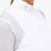 Cavalleria Toscana Pique Mesh Polo Short Sleeve -Equestrian Supplies Store pique tech mesh polo ss white detail POD343 PA005 0101 cavalleria toscana 07116.1684977440