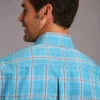 Stetson Plaid Ombre Shirt 1 Stetson Plaid Ombre Shirt -Equestrian Supplies Store plaid ombre shirt blue back 1100105793010 stetson 19459.1589577418