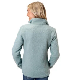 Roper Polar Fleece Zip Jacket -Equestrian Supplies Store polar fleece zip mintgrn back 0309802506175 roper 06081.1666805036