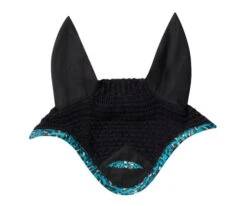 WeatherBeeta Prime Leopard Ear Bonnet -Equestrian Supplies Store prime leopard ear bonnet turquoise front 1006960006 weatherbeeta 51821.1625005269