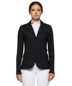 Cavalleria Toscana R-EVO Jersey Tech Knit Show Jacket -Equestrian Supplies Store r evo lt tech knit jacket black front GGD036 JC019 9999 CT 94194.1641944219
