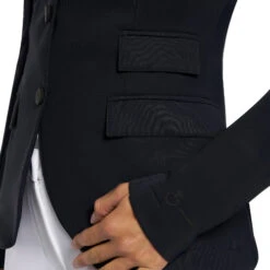 Cavalleria Toscana R-EVO Jersey Tech Knit Show Jacket -Equestrian Supplies Store r evo lt tech knit jacket navy detail GGD036 JC019 7901 CT 75573.1641944148