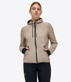 RG Hooded Softshell Jacket -Equestrian Supplies Store rg hood jacket hazelnut front crop SSW001 JS005 1005 riders gene 62773.1686191301