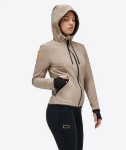 RG Hooded Softshell Jacket -Equestrian Supplies Store rg hood jacket hazelnut side crop SSW001 JS005 1005 riders gene 30018.1686191349