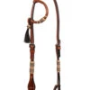 BLR Round Rawhide One Ear Headstall -Equestrian Supplies Store round rawhide 1 ear hs chestnut 2231 CHT buffalo leather 47887.1647373599