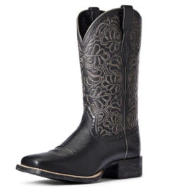 Ariat Round Up Remuda Western Boot 11 Ariat Round Up Remuda Western Boot -Equestrian Supplies Store round up remuda black angle 10034024 ariat 98331.1605142780