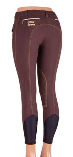 Sarm Hippique Aprica Knee Patch Breeches -Equestrian Supplies Store sarm hippique aprica knee patch breech back brown 28159 50118.1527290075