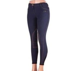 Sarm Hippique Aprica Knee Patch Breeches -Equestrian Supplies Store sarm hippique aprica knee patch breech navy 85744 02114.1527290076