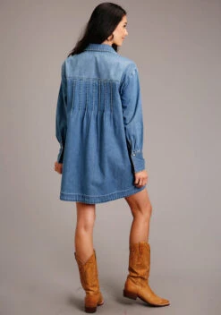 Stetson Denim Shirt Style Dress -Equestrian Supplies Store shirt style dress denim back 1105705942031 stetson 76591.1678216297