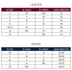 Men's Kingsland Kenton Breeches Knee Grip -Equestrian Supplies Store size chart kingsland 06315.1665257507