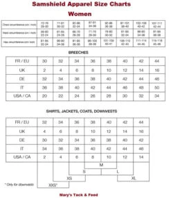 Samshield Victorine Satin Show Jacket -Equestrian Supplies Store size guide women samshield 81531.1638827306