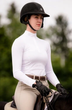 TKEQ Sloan Competition Top -Equestrian Supplies Store sloan competition top white front TKEQ 83657.1662852101