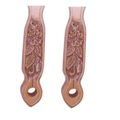 Buckaroo Leather Slobber Straps With Tooling -Equestrian Supplies Store slobber straps light rose tool lr2891f buckaroo 37208.1674753193