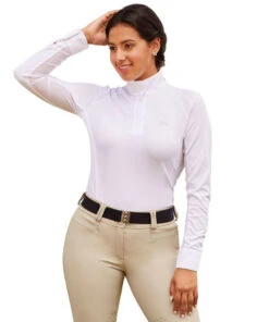 RJ Classics Sofia Show Shirt -Equestrian Supplies Store sofia show shirt ls white rider w SF102 rj classics 47894.1675879429