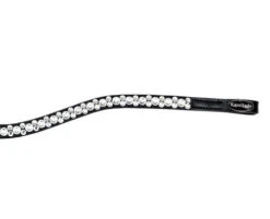 Kavalkade Sparkle Curved Browband -Equestrian Supplies Store sparkle white curved brow black white front 20215 kavalkade 77693.1680800651