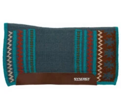 Weaver Leather Synergy Clover Flex Contour Performance Fleece Pad -Equestrian Supplies Store synergy flex clover fleece indigo blue tan 36002 355 weaver 77267.1679504801