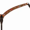 Turquoise Cross Floral Vine Contoured Breast Collar -Equestrian Supplies Store tc floral vine bc light strap 45106 01 30 weaver 37114.1679167849
