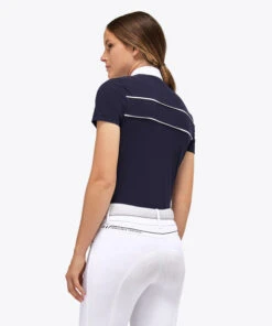 Cavalleria Toscana Team Daytona Polo Short Sleeve 17 Cavalleria Toscana Team Daytona Polo Short Sleeve -Equestrian Supplies Store team daytona polo ss smoky blue back POD297 JE022 0001 ct 99701.1661549183