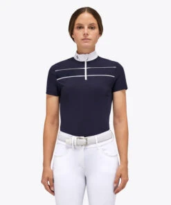 Cavalleria Toscana Team Daytona Polo Short Sleeve 12 Cavalleria Toscana Team Daytona Polo Short Sleeve -Equestrian Supplies Store team daytona polo ss smoky blue front POD297 JE022 0001 cavalleria toscana 99249.1661549176