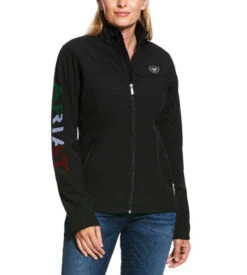 Ariat Team Softshell Mexico Jacket 17 Ariat Team Softshell Mexico Jacket -Equestrian Supplies Store team mexico jacket black front 10031428 ariat 02175.1673560284