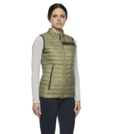 Cavalleria Toscana Team Red Stripe Quilted Vest -Equestrian Supplies Store team stripe vest verde side GLD250 NY086 5D00 CT 58047.1642285531