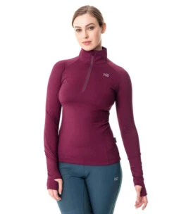 Horseware Ireland Horseware Thea Tech Quarter Zip Fleece -Equestrian Supplies Store thea tech quarter zip fleece beetroot front CKHCTA HW 77360.1663956351