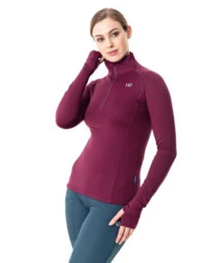Horseware Ireland Horseware Thea Tech Quarter Zip Fleece -Equestrian Supplies Store thea tech quarter zip fleece beetroot side CKHCTA HW 95663.1663956372