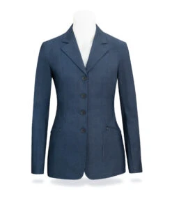 RJ Classics Victory Ladies Show Coat -Equestrian Supplies Store victory show coat navy plaid front V3021 rjclassics 33892.1659024692