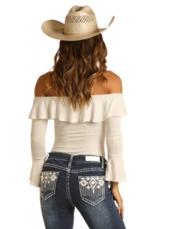 Rock & Roll Vintage Mid Rise Bootcut Jean 7 Rock & Roll Vintage Mid Rise Bootcut Jean -Equestrian Supplies Store vintage MR bootcut aztec pockets W1 8210Z rrcg 10747.1624488646