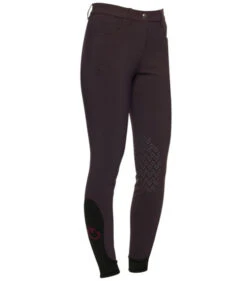 Girls Cavalleria Toscana Orbit Logo Breeches -Equestrian Supplies Store youth ct orbit breeches dk.purp side PAA016 JE010 3A00 cavalleria toscana 20934.1668822651
